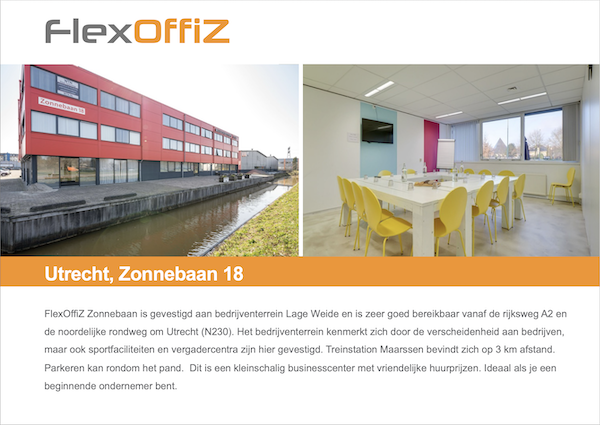 Brochure FlexOffiZ Utrecht Zonnebaan